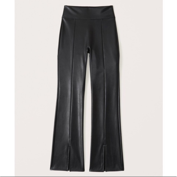 Abercrombie & Fitch Leather Split Flare Legging - Picture 1 of 6